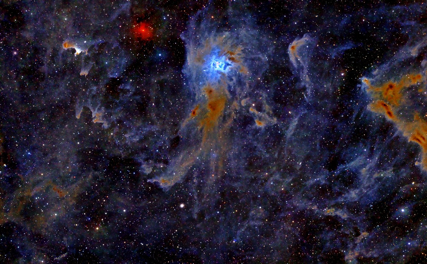 NGC 7023 (Iris Nebula) and Molecular Clouds in Cepheus with SDSS I'R'G' filters