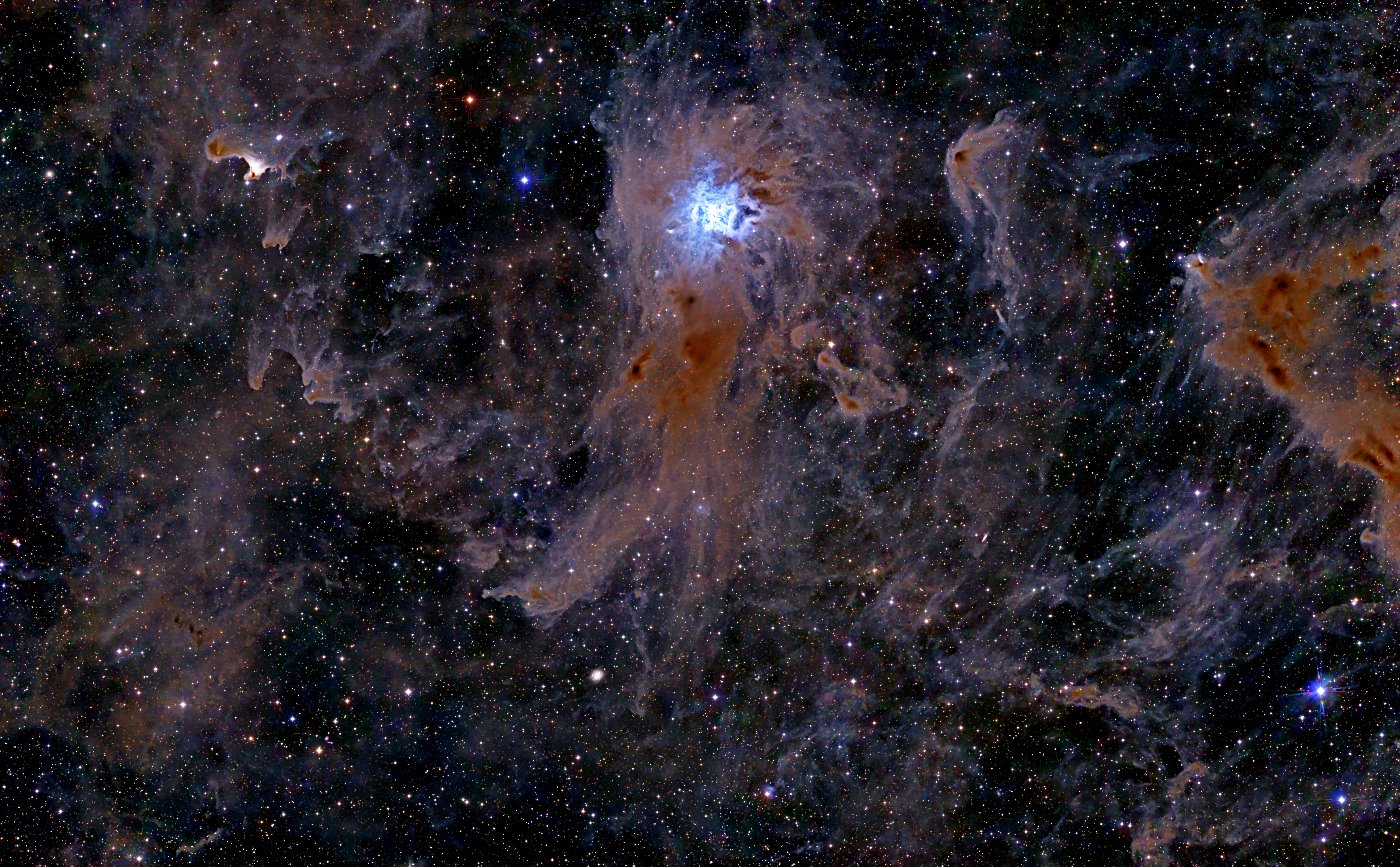 NGC 7023 (Iris Nebula) and Molecular Clouds in Cepheus with RGB filters