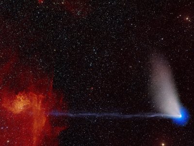 Comet C/2022 E3 (ZTF) near SH2-230 on Feb 08, 2023