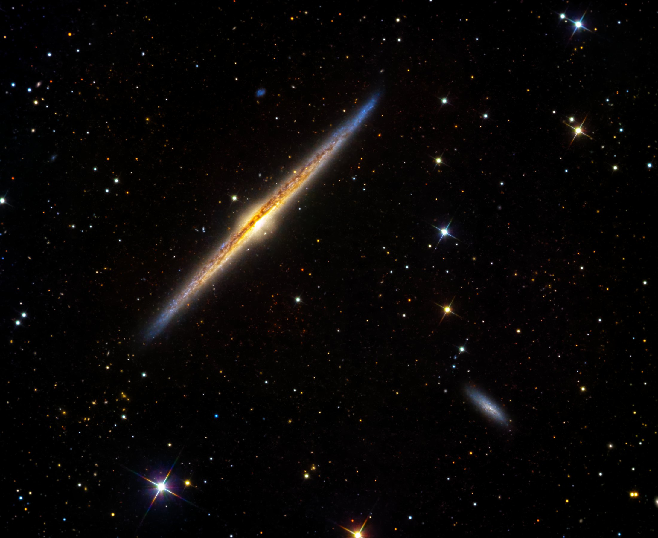 NGC 4565 (Caldwell 38) and NGC 4562 in continuum light