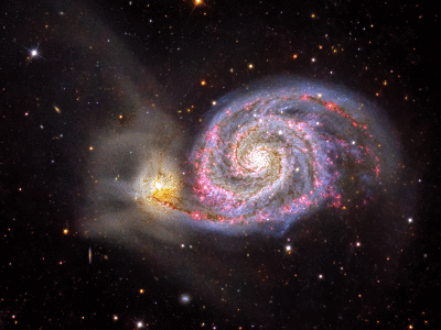 M51 in H-alpha and continuum light