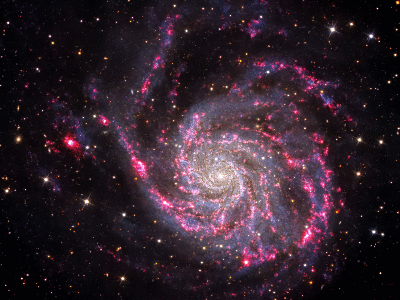 M101 in H-alpha and continuum light