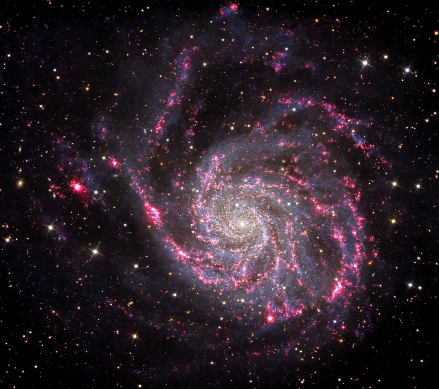 M101 (Pinwheel Galaxy) in H-alpha and continuum light
