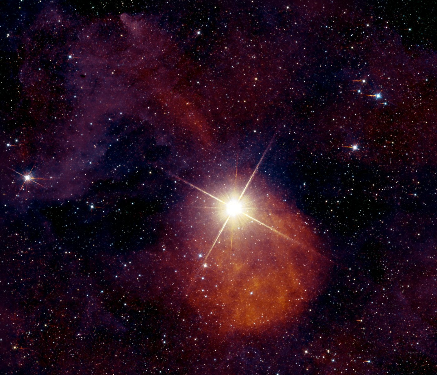 Emission nebula in direction of Tarazed