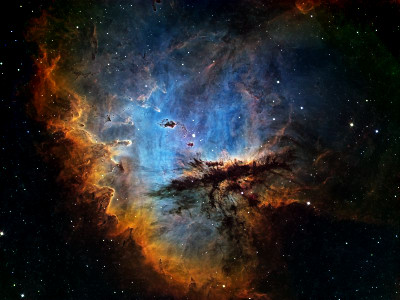 Emissionsnebel NGC 281 mit Bok-Globulen (Pacman-Nebel)