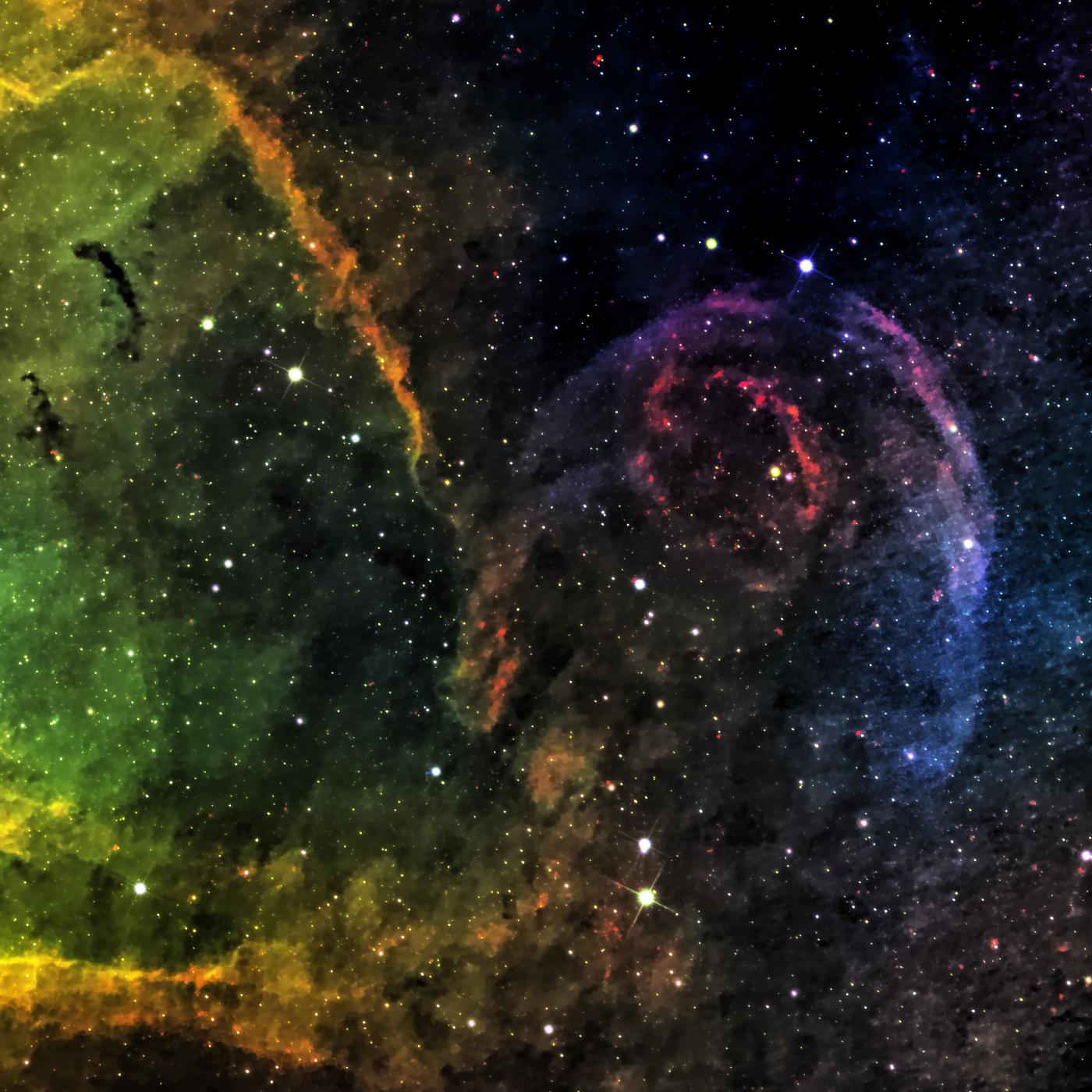Jet nebula from black hole Cyg X-1 in false colors (SHO)