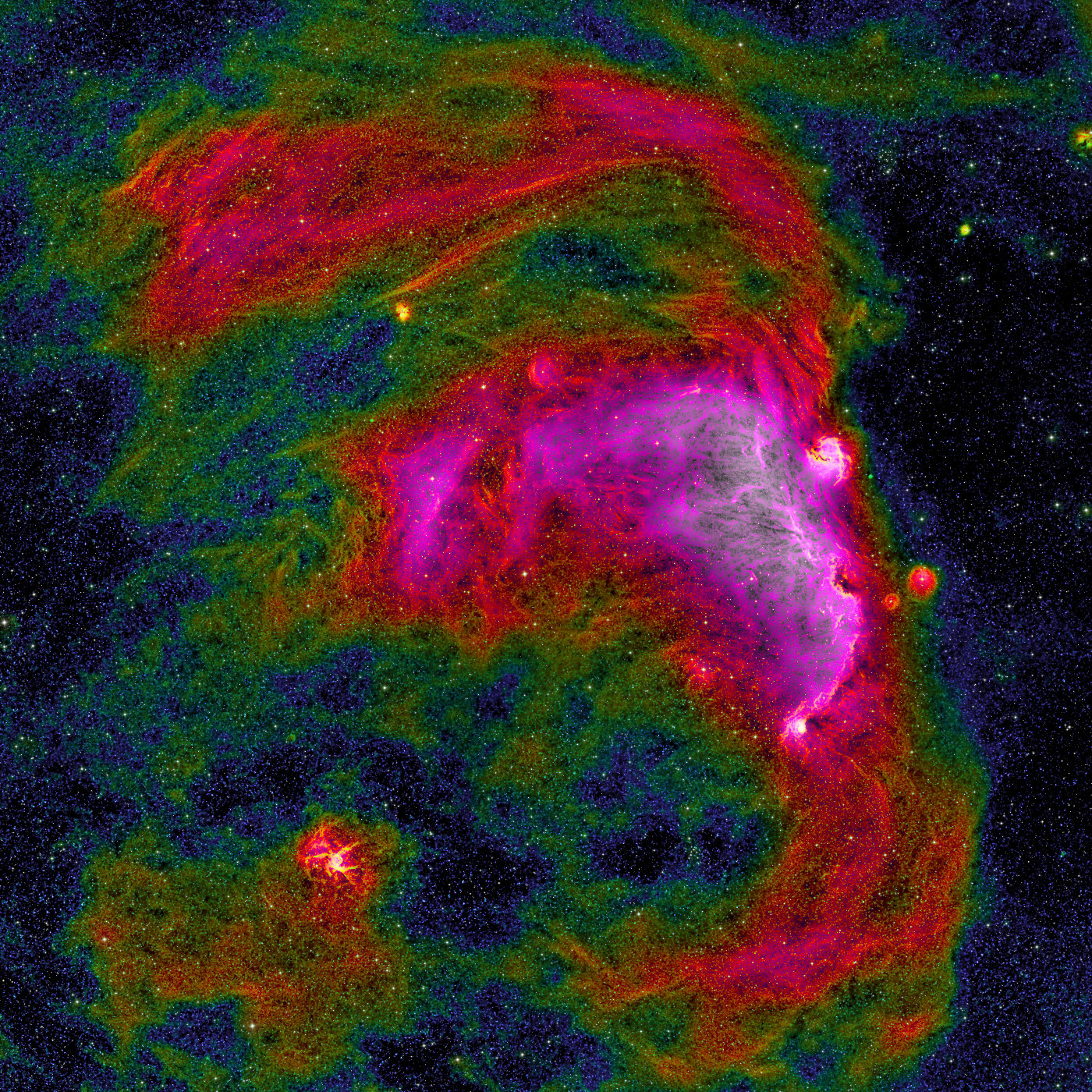 Orion region: Detail of Barnards loop